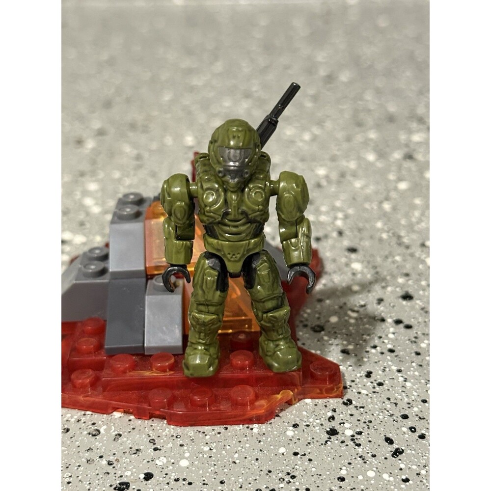 HALO MEGA BLOKS UNSC GREEN SPARTAN OPERATOR MINI FIGURE MAF SERIES 8